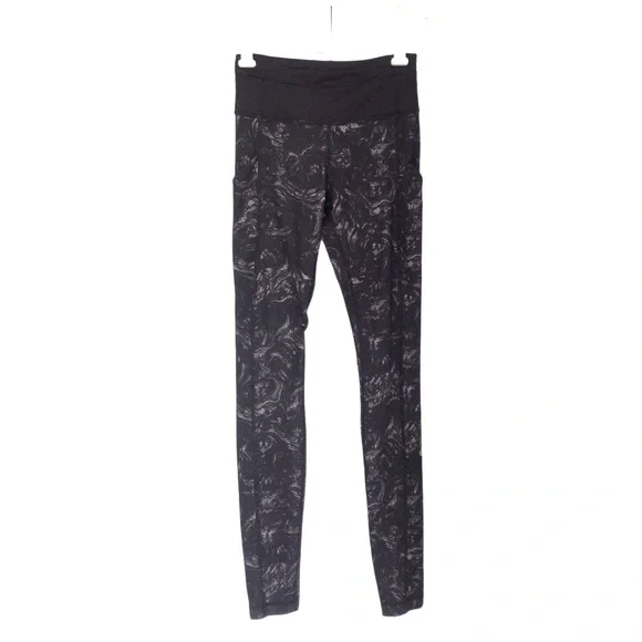 Lululemon Speed Tight Full Black White Pattern Leggings 2 - Picture 1 of 5